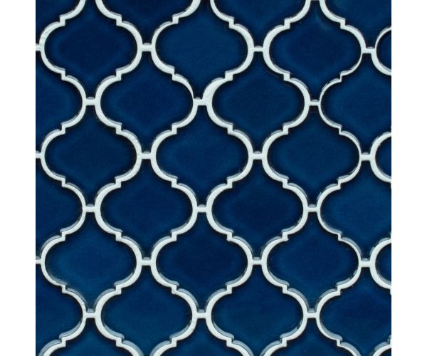 Mosaic-1970'S Arabesque Blue Glossy