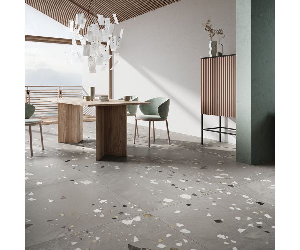 Tile - Ceramic-24X24 Schegge Cenere Rt