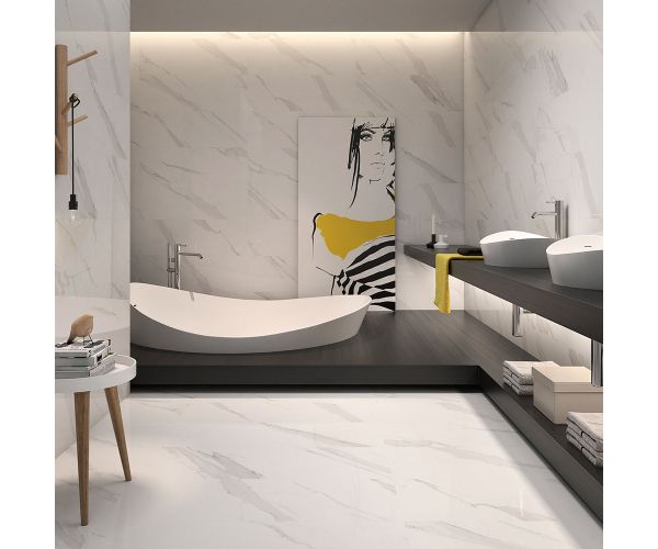 Tile - Ceramic-12''x24'' Statuary Blanco Nat. Rt