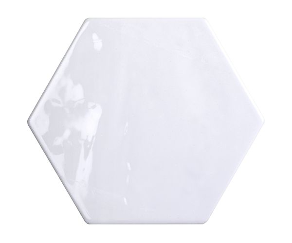 Tile - Ceramic-6'' Esagona Bianco Glossy