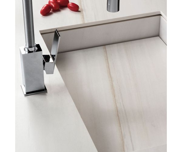 Slab - Ceramic-SAPIENSTONE 12mm BIANCO LASA LEV (59X128in)