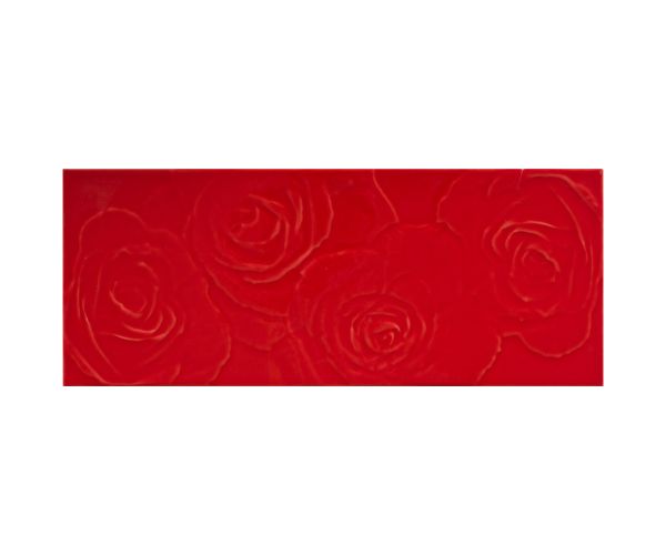 Tile - Ceramic-8''x20'' Playtile Decor Rosa Vermelho Glossy