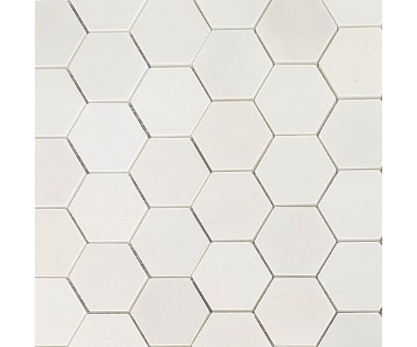 2'' Hexagon Royal White Polished Mosaic-2'' Hexagon Royal White Polished