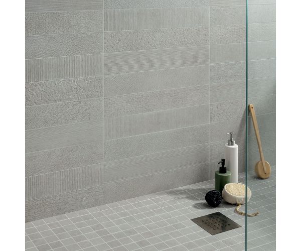 Tile - Ceramic-4X24 Nuances Grey Decor Signs