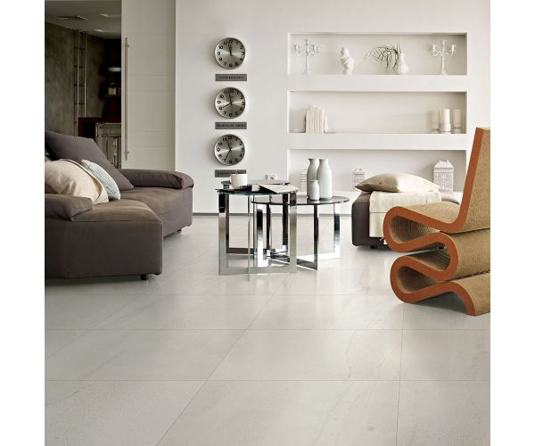 Tuile-Céramique-24''x24'' Pietra Di Basalto Bianco Lap. Rt