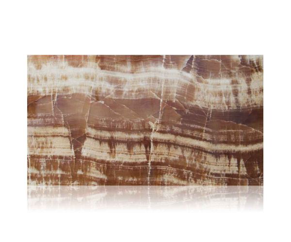 Dalles-Pierre et autres-Onice Brown Polished 3/4