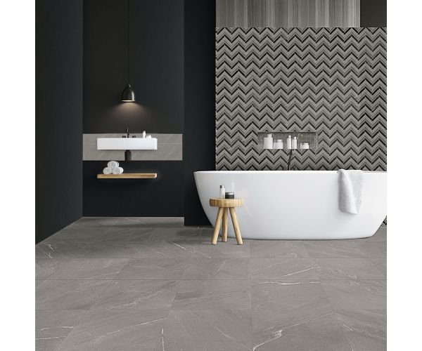 Tile - Ceramic-6''x24'' Atlantis Antracite Lap. Rt