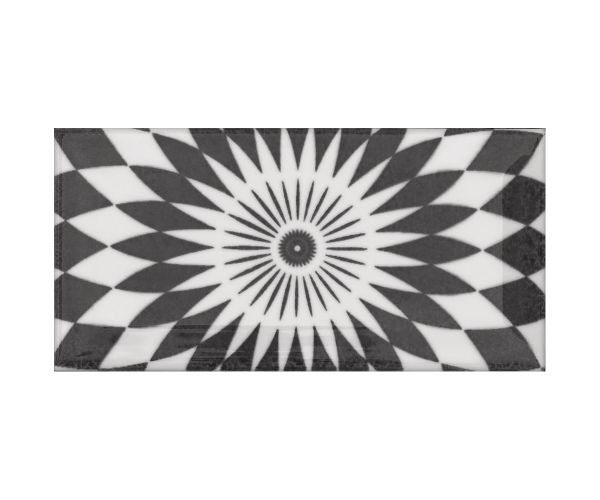 Mosaic-3''x6'' Metro Patchwork B&W (Random Mix Of 16)