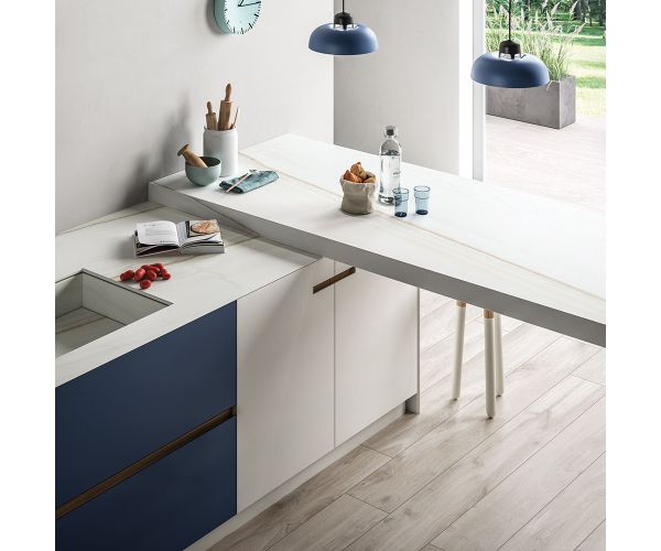 Slab - Ceramic-SAPIENSTONE 12mm BIANCO LASA LEV (59X128in)