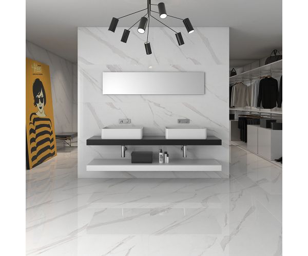 Tile - Ceramic-12''x24'' Statuary Blanco Nat. Rt