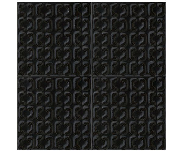 Tile - Ceramic-6X6 Memoria Nero Struttura Stamp Semi-Matt