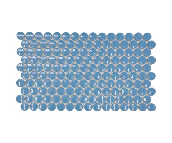 Mosaic-3/4 Penny Round Sky Blu Glossy