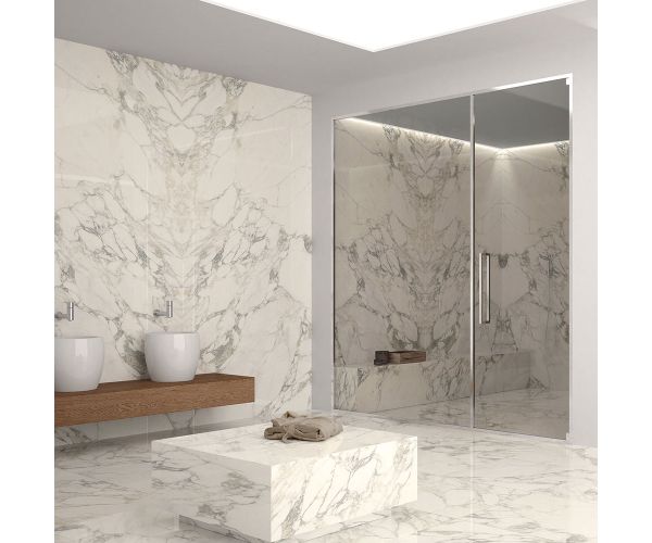 Tile - Ceramic-29.6''x29.6'' Maxfine Marmi 6mm Arabescato Lev.