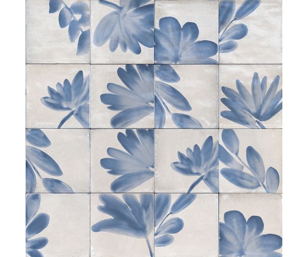 Tile - Ceramic-6X6 Rice Natural Dec. Blossom Mix Of 9 Lux