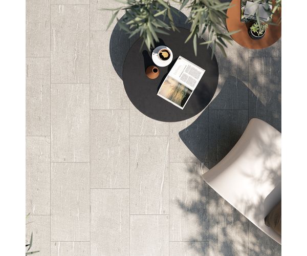Tile - Ceramic-24X24 Moonstone Stone White Lap. Rt