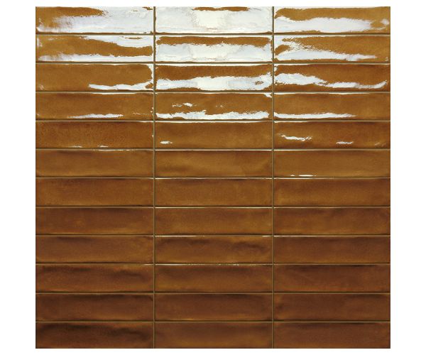 Tuile-Céramique-2X8 Marrakech Copper Brick Glossy