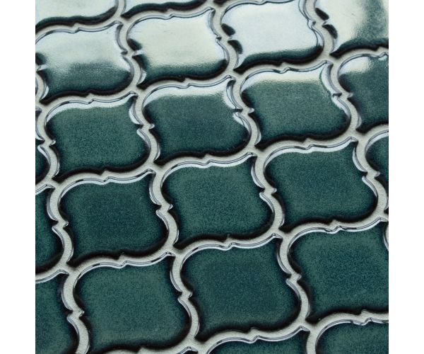 Mosaic-1970'S Arabesque Green Glossy