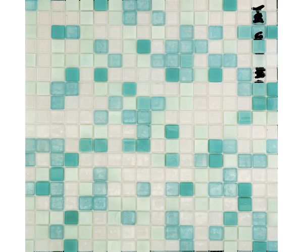 Mosaic-5/8X5/8 Piscine Carribean Water Blend 1 (Paper Face Mounted)