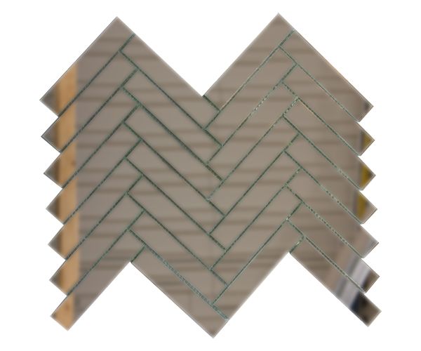Mosaic-1''x4'' Mirror Herringbone Clear