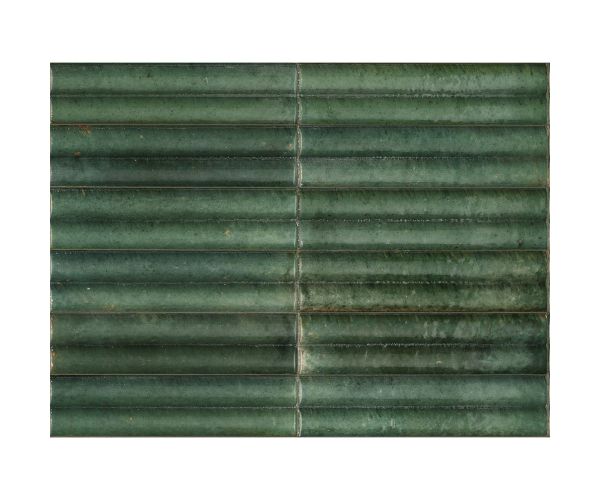 2.5X9.5 Lume Green Struttura 3D Swing Lux Tile - Ceramic-2.5X9.5 Lume Green Struttura 3D Swing Lux