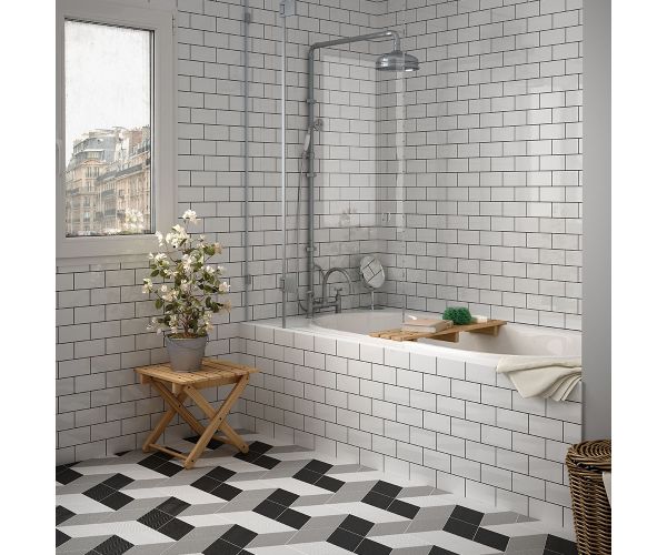 Tile - Ceramic-2''x16'' Evolution Gris Claro Brillo