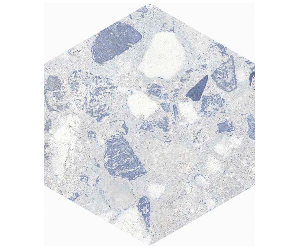 Tile - Ceramic-8 Recycle River Esagona Blue