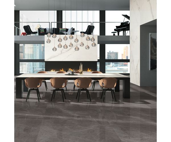 Slab - Ceramic-MAXFINE MARMI 6mm STONE GREY LEV (59X118in)