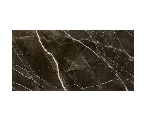 Dalles-Céramique-Grande Marble 12mm Calacatta Black Faccia B Lux (64X128Po)