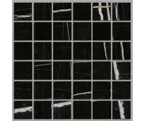 Mosaic-2''x2'' London Light Mos. Beluga Lap.