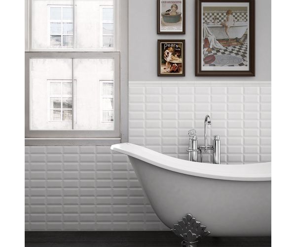 Tuile-Céramique-3''x6'' Metro White Matte