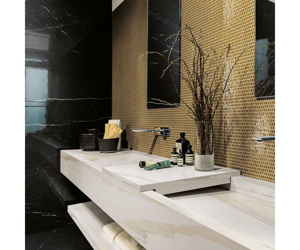 Slab - Ceramic-MAGNUM MARMI 6mm MARQUINIA GLOSSY (63X126in)