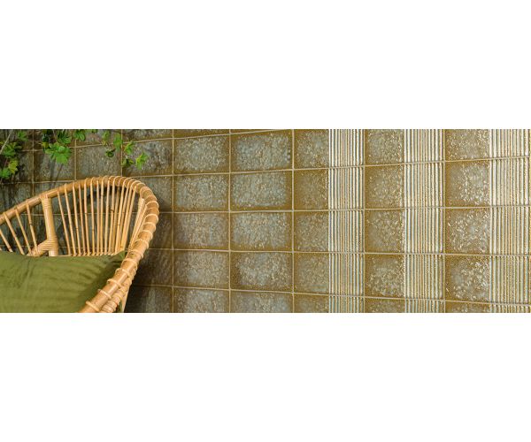 Tile - Ceramic-4X8 Biscuit Emerald Grooves Decor