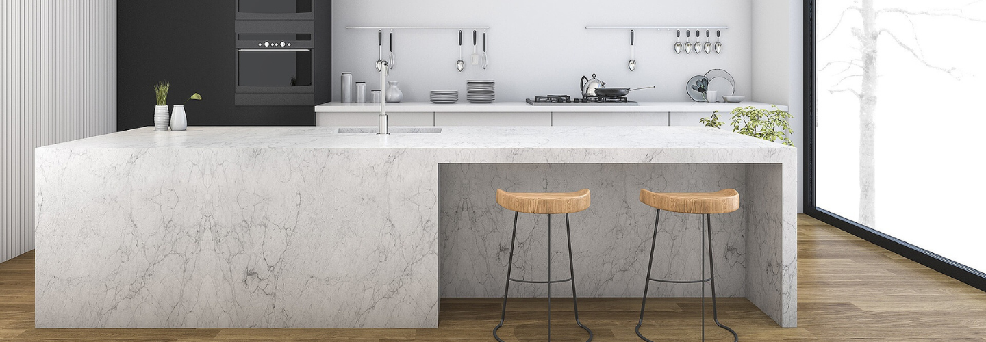 Modern and minimalist kitchen